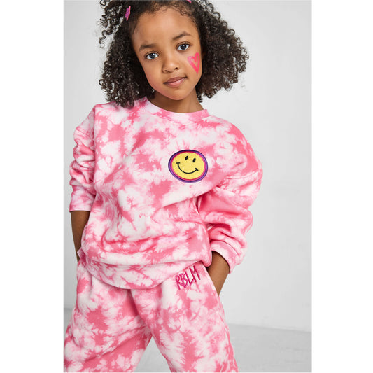 girl wearing our sustainable Smiley Tie-Dye Set