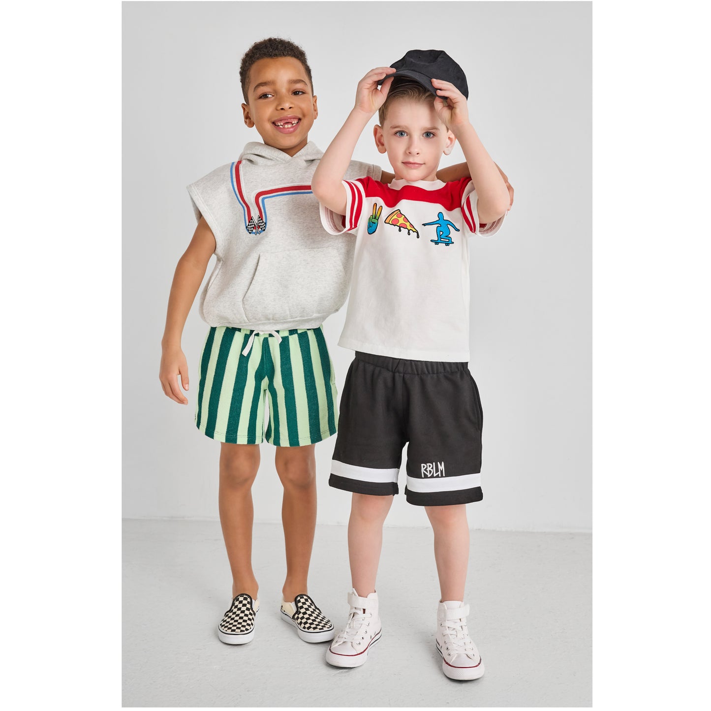 Kids wearing fun and sustainable outfits 
